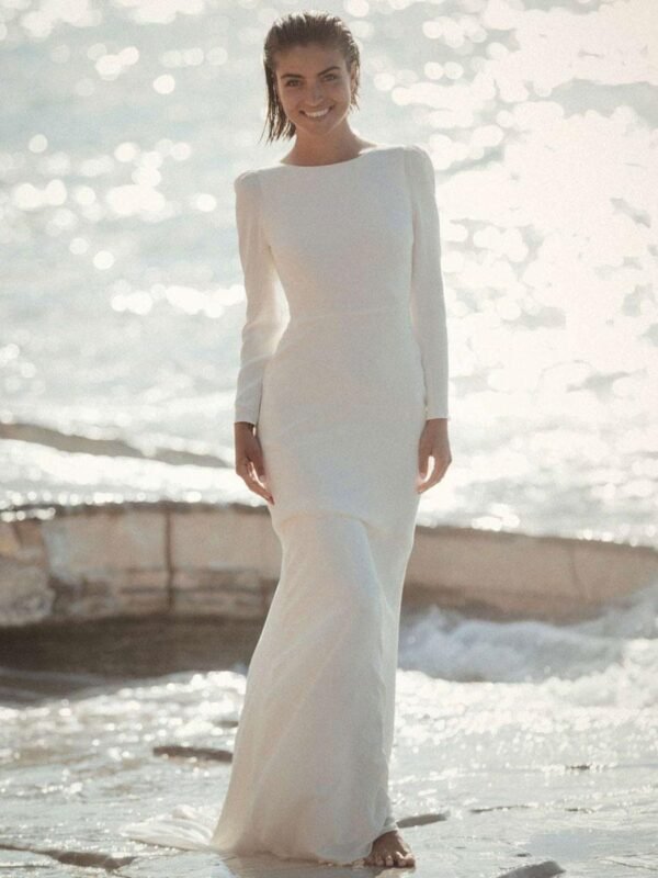 Robe de Mariée Simple Tsniout