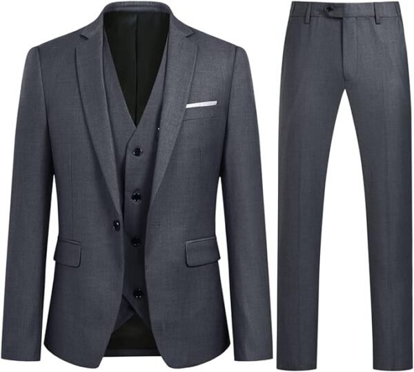 Allthemen Costume Homme 3 Pièces gris pour Shabbat et Yom Tov