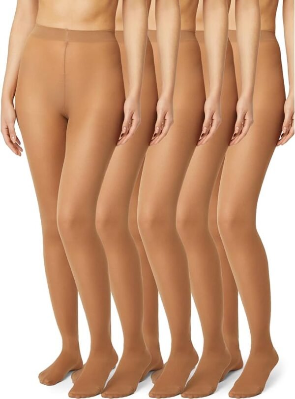 FM London Lot de 5 paires de collants tsniout beige 40 deniers