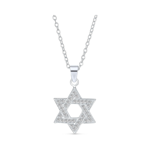 Collier magen david en argent